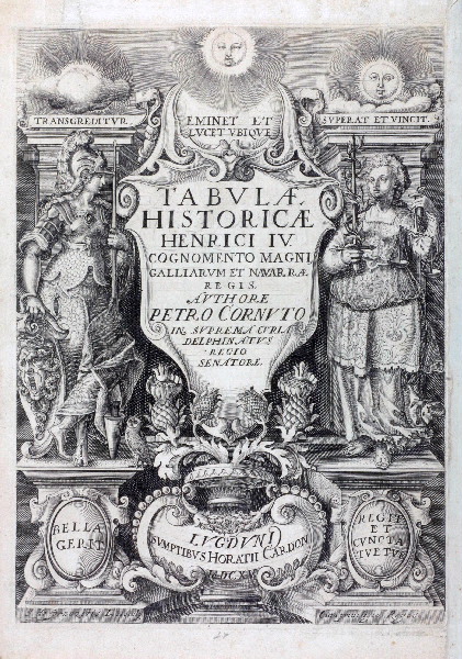 Frontispice pour Tabulae Historicae Henrici IV, Jacques de Fornazeris