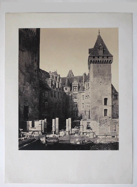 Travaux au château de Pau, Louis Alphonse Davanne, 1860