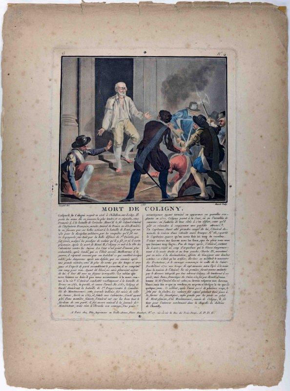 Mort de Coligny (titre inscrit), Jean-Baptiste Morret, 1788