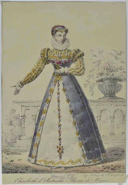 Elisabeth d'Autriche reine de France (titre inscrit), Hippolyte Lecomte, 1830 vers