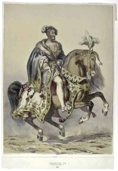François Ier à cheval, François Hippolyte Lalaisse, 19e siècle