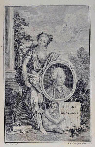 La Jérusalem délivrée : portrait de Gravelot, Benoît Louis Henriquez, 1770