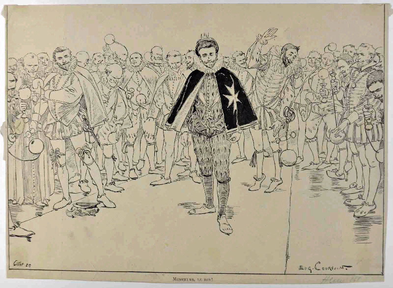 Messieurs, Le Roi ! (titre inscrit) ; Journal (titre inscrit), Charles Gillot, 2e moitié 19e siècle