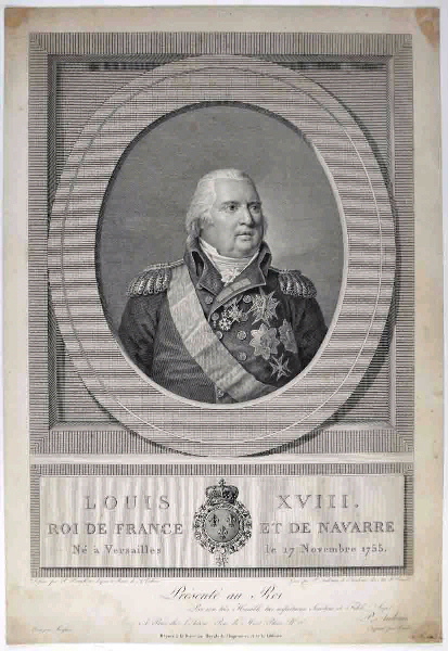 Louis XVIII roi de France et de Navarre, Pierre Audouin, 1814