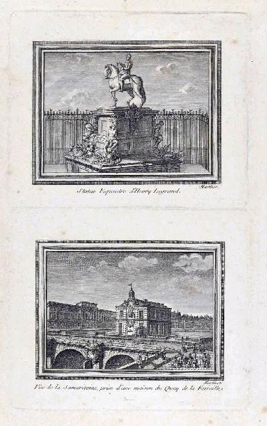 La statue équestre d'Henri IV et la Samaritaine, François Nicolas Martinet, 1780 vers