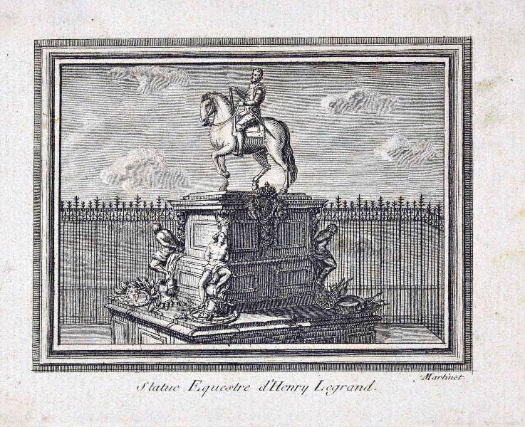 La statue équestre d'Henri IV sur le Pont Neuf, François Nicolas Martinet, 1780 vers
