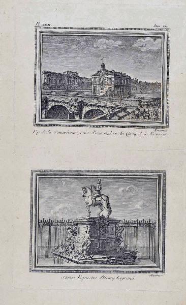 La statue équestre d'Henri IV et la Samaritaine, François Nicolas Martinet, 1780 vers
