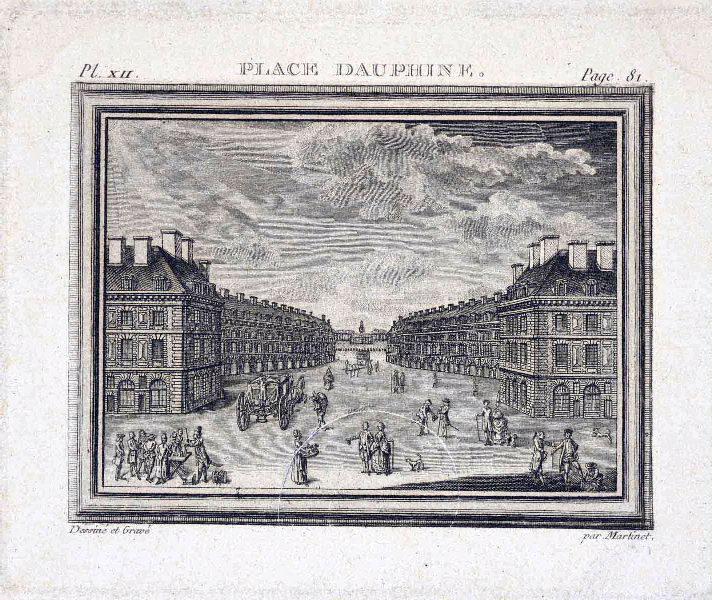 La place Dauphine (titre inscrit), François Nicolas Martinet, 1780 vers