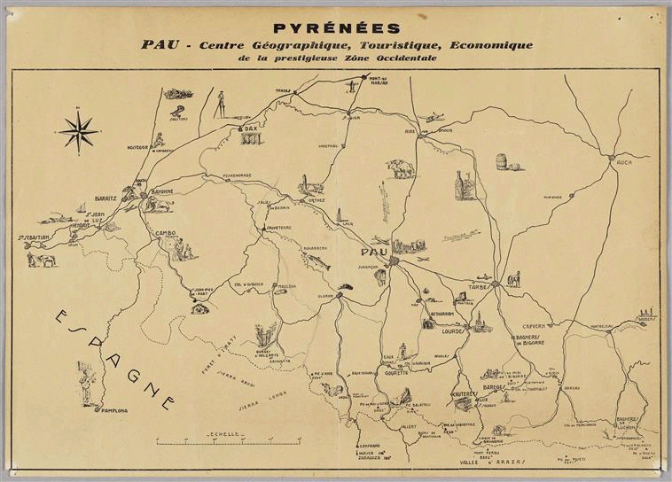 Carte des Pyrénées, Gihaut Frères, 1836 /11 /06