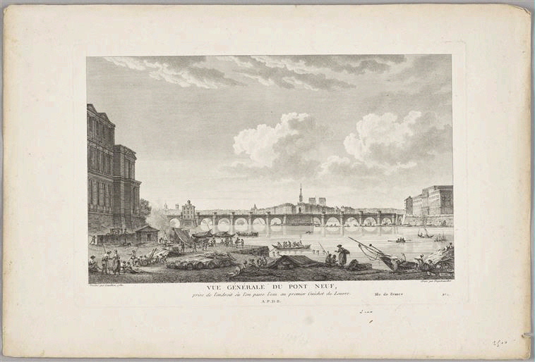 Le Pont-Neuf à Paris, François-Jacques Dequevauviller, 1ère moitié 19e siècle