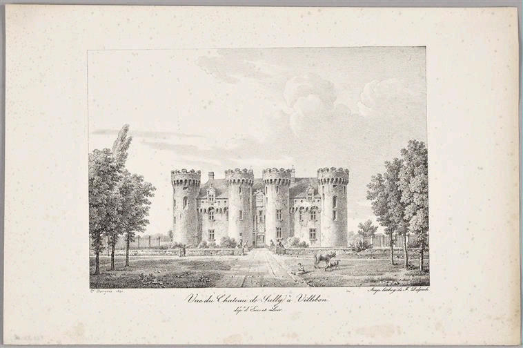 Vue du Chateau de Sully à Villebon (titre inscrit), François-Séraphin Delpech, 1820