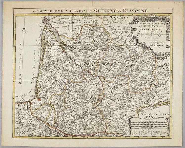Le Gouvernement général de Guienne et Gascogne, Guillaume Delisle, 2e quart 18e siècle