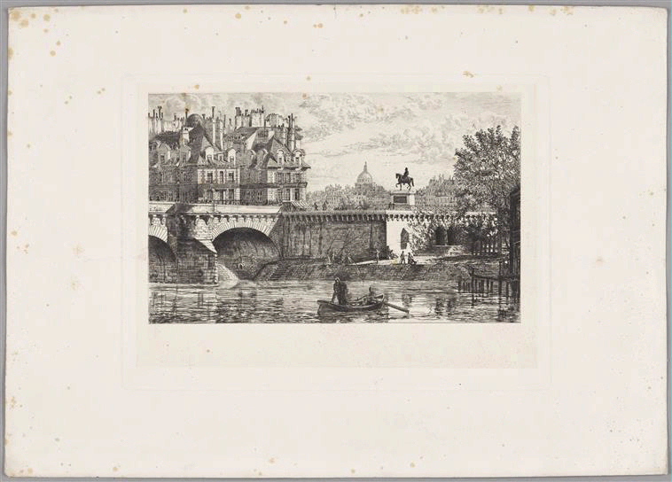 Le Pont-Neuf et la pointe de l'île de la Cité, Alfred Taiée, 1873