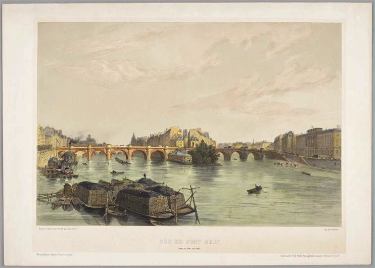 Paris- Le Pont- Neuf, Louis Jules Arnout, 1844