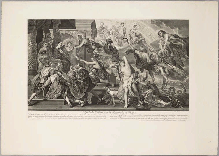 L'Apothéose d'Henri IV et la Régence de la Reine (titre inscrit), Gaspard Duchange