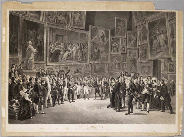 Salon de 1824 - Charles X récompense les artistes (titre inscrit), François-Joseph Heim, 1834