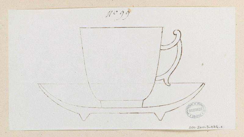 Tasse et soucoupe, Manufacture de Sèvres, 4e quart 18e siècle, 1er quart 19e siècle