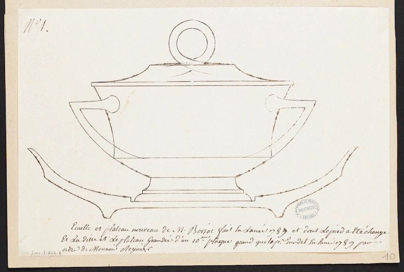 Ecuelle et plateau, Louis-Simon Boizot, 1789,1789