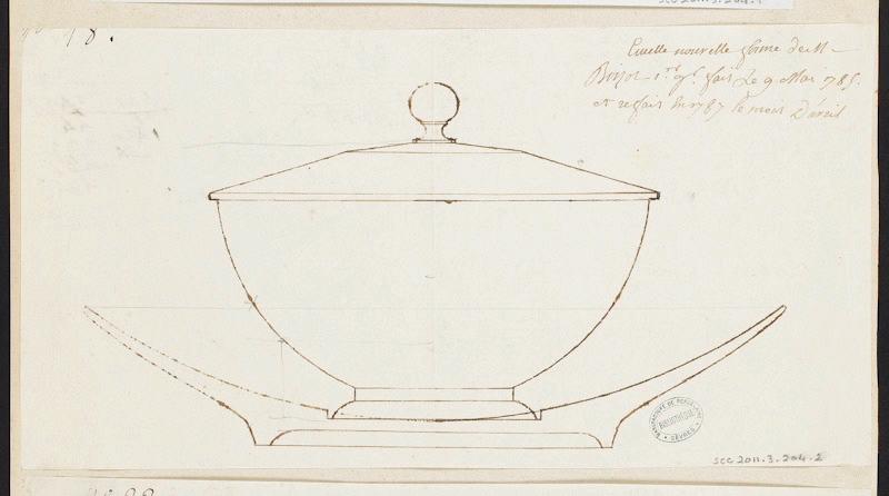 Ecuelle Boizot et plateau, Louis-Simon Boizot, 1787