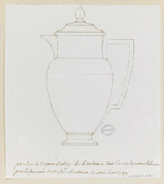 Pot à lait Bolvry à bandeau, Charles-François Bolvry, 1789