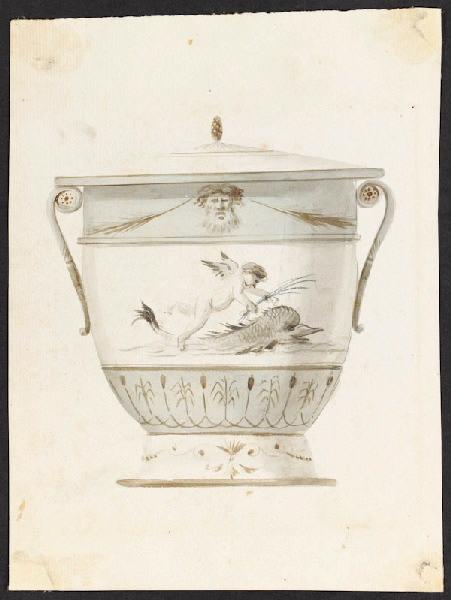 Pour la laiterie de Rambouillet : Pot couvert, Jean-Jacques Lagrenée