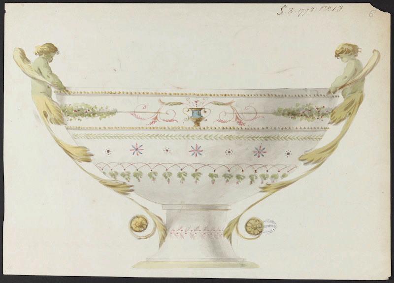 Vase ; Coupe, Jean-Jacques Lagrenée