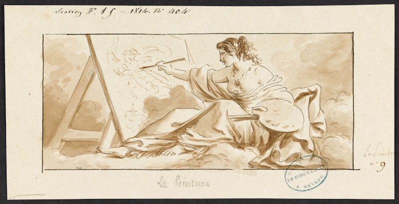 Elément décoratif : La Peinture, Jean-Jacques Lagrenée