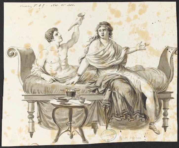 Elément décoratif : Repas Antique, Jean-Jacques Lagrenée