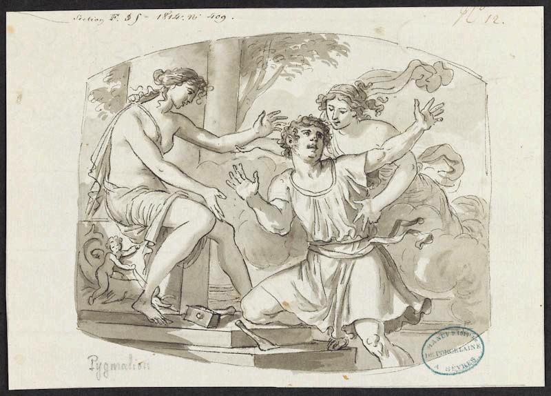 Elément décoratif : Pygmalion, Jean-Jacques Lagrenée