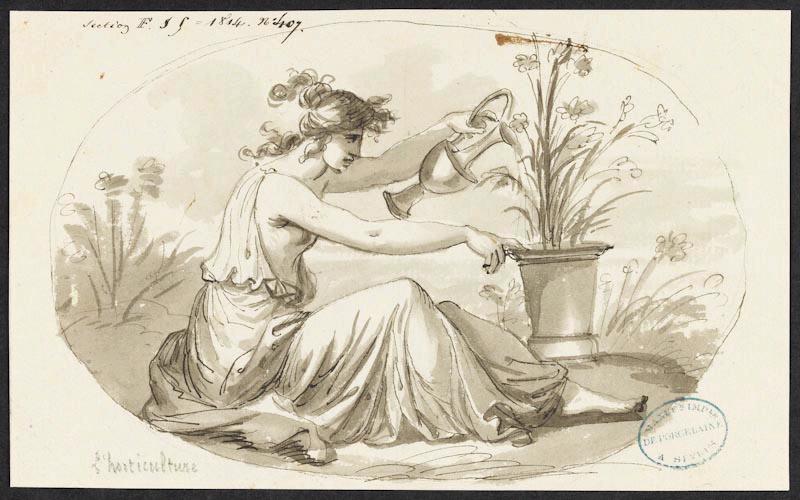 Elément décoratif : L'Horticulture, Jean-Jacques Lagrenée
