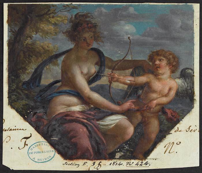 Elément décoratif : Vénus et l'Amour, Jean-Jacques Lagrenée