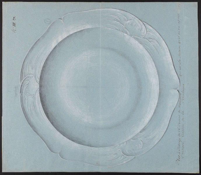 Plat à potage à ornements, Jean-Claude Duplessis, 1751