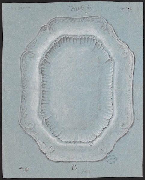 Plat à hors-d'oeuvre à godrons, Jean-Claude Duplessis, 1750,1755