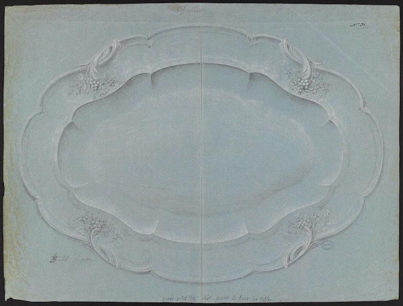 Plat à groseilles du roi, Jean-Claude Duplessis, 1755