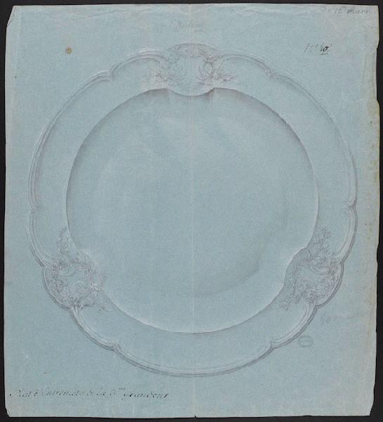 Plat d'entremets du roi, Jean-Claude Duplessis, 1755