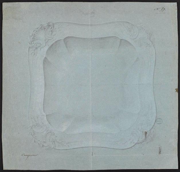 Compotier carré, Jean-Claude Duplessis, 3e quart 18e siècle