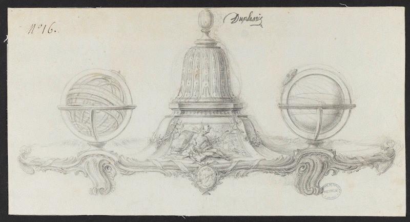 Ecritoire 'à globes', Jean-Claude Duplessis, 1756