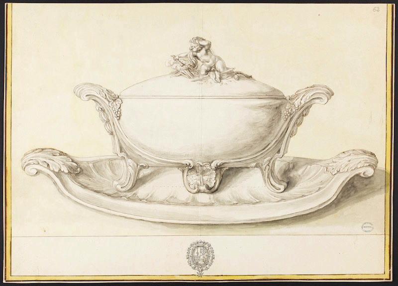 Soupière et plateau, Jean-Claude Duplessis, 3e quart 18e siècle