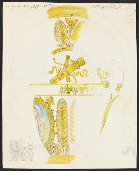 Eléments décoratifs [Tasse AB et soucoupe], Alexandre Fragonard, 1er quart 19e siècle