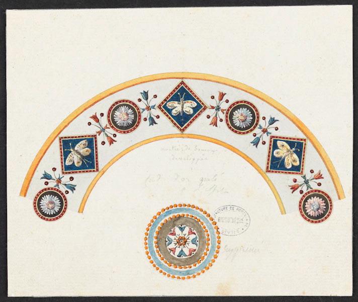 Eléments décoratifs [Soucoupe] (Variante du 2011.3.1065), Alexandre Théodore Brongniart, 1er quart 19e siècle