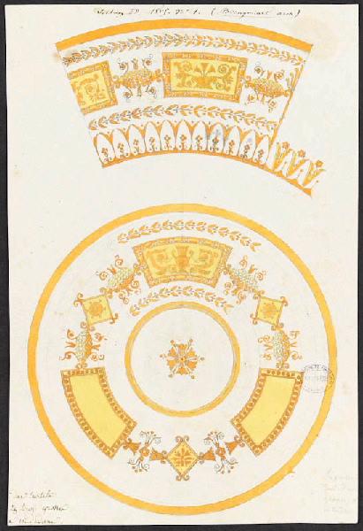Eléments décoratifs [Tasse et soucoupe], Alexandre Théodore Brongniart, 1er quart 19e siècle