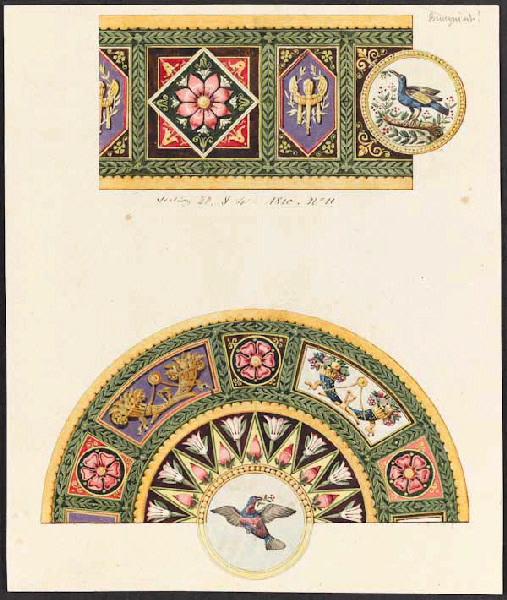 Eléments décoratifs [Tasse et soucoupe], Alexandre Théodore Brongniart, 1er quart 19e siècle