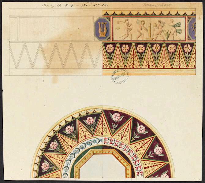 Eléments décoratifs [Tasse et soucoupe], Alexandre Théodore Brongniart, 1er quart 19e siècle