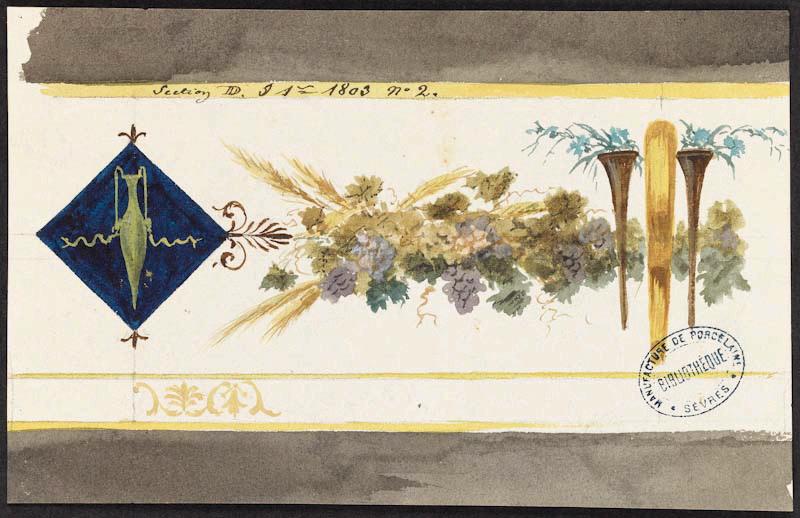 Eléments décoratifs [Frise], Manufacture de Sèvres, 4e quart 18e siècle, 1er quart 19e siècle