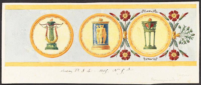 Eléments décoratifs [Frise], Alexandre Théodore Brongniart, 1er quart 19e siècle
