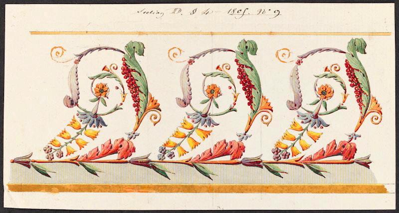 Eléments décoratifs [Frise], Alexandre Théodore Brongniart, 1805