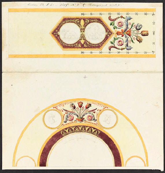 Eléments décoratifs [Tasse et soucoupe], Alexandre Théodore Brongniart, 1805