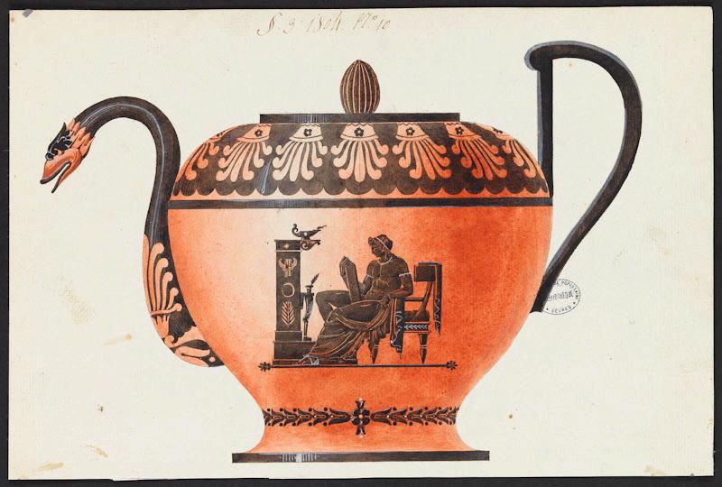 Théière étrusque B, Manufacture de Sèvres, 2e moitié 18e siècle, 1ère moitié 19e siècle