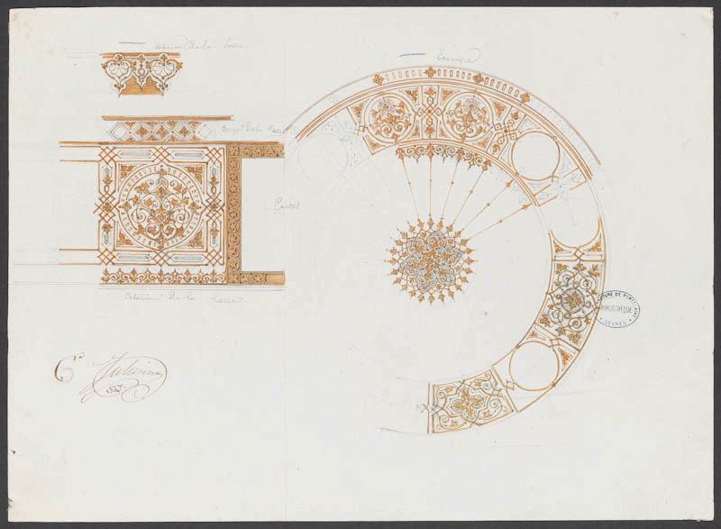 Eléments décoratifs [Tasse et soucoupe], Alexis Etienne Julienne, 1847