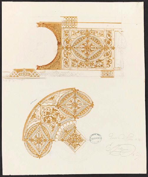 Eléments décoratifs [Tasse AB et soucoupe], Alexis Etienne Julienne, 1847